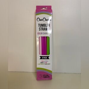 5 - 6pks Tumbler Straws - Glitter, color changing -30oz and 40oz